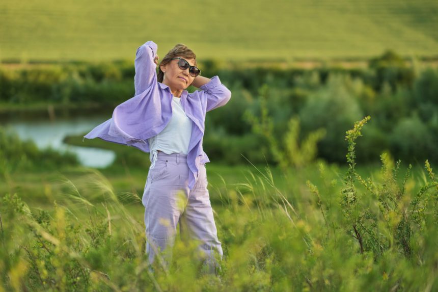 Elderly woman living her best life in the outdoors, showcasing the potential for joy and relaxation